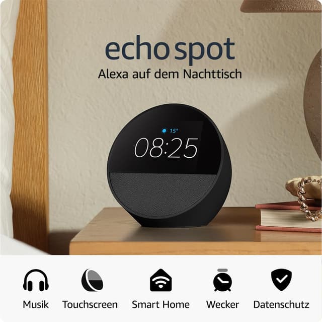 Amazon Echo Spot (2024) - Smarter Wecker mit sattem Klang und Alexa 🕰️🔊