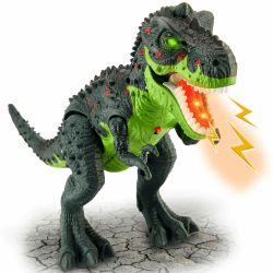 HYAKIDS Dinosaurier Spielzeug 🦖🌟 - Laufender Dinosaurier mit Sprühfunktion und Lichtern! Angebot bei HelloDeals