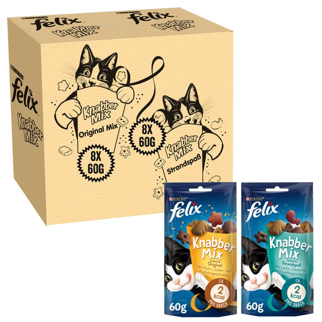 🐱😋 FELIX Knabber Mix Original & Strandspaß Katzensnack Deal! 😻🎉