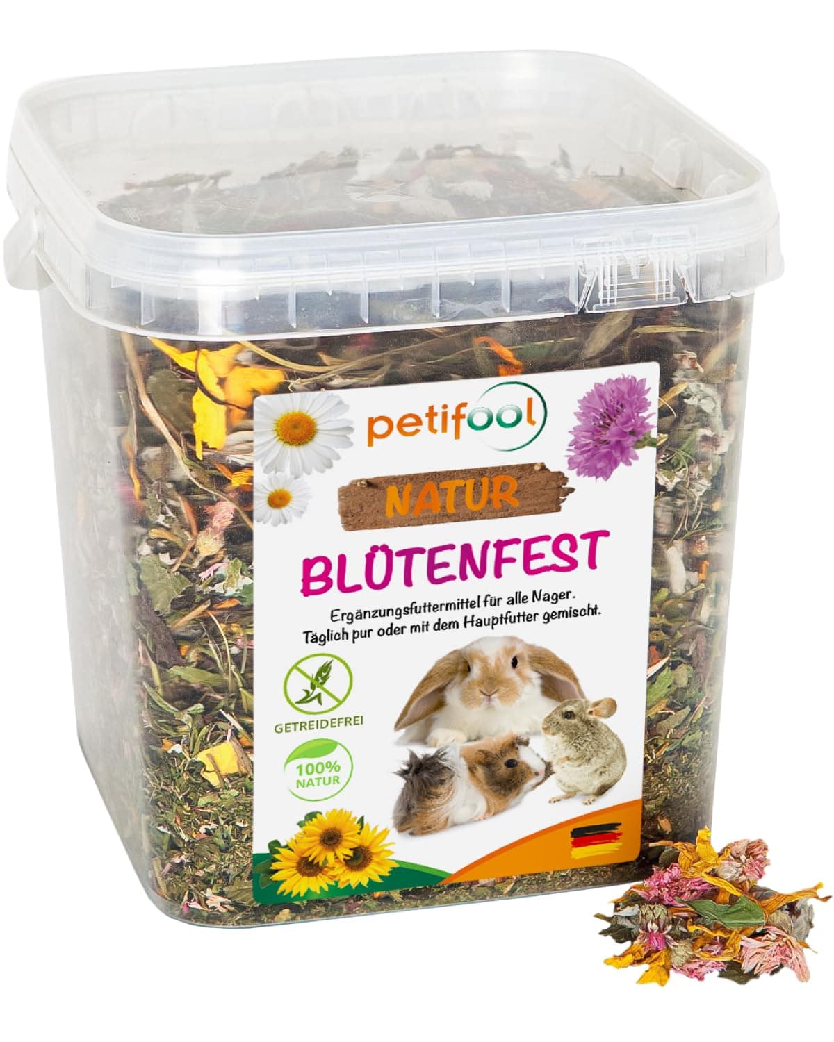 petifool Blütenfest 380g - Ergänzungsfutter für Nager 🐹🌸