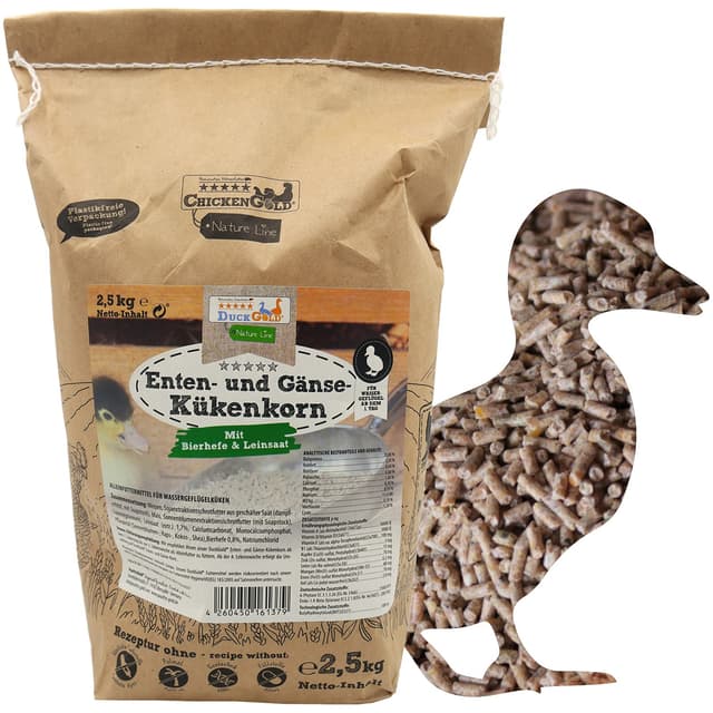 🦆🐥 HDmirrorR Enten- und Gänse Kükenkorn 2,5kg | Entenfutter Gänsefutter Küken Entenstarter Gänsestarter 🐥🦆