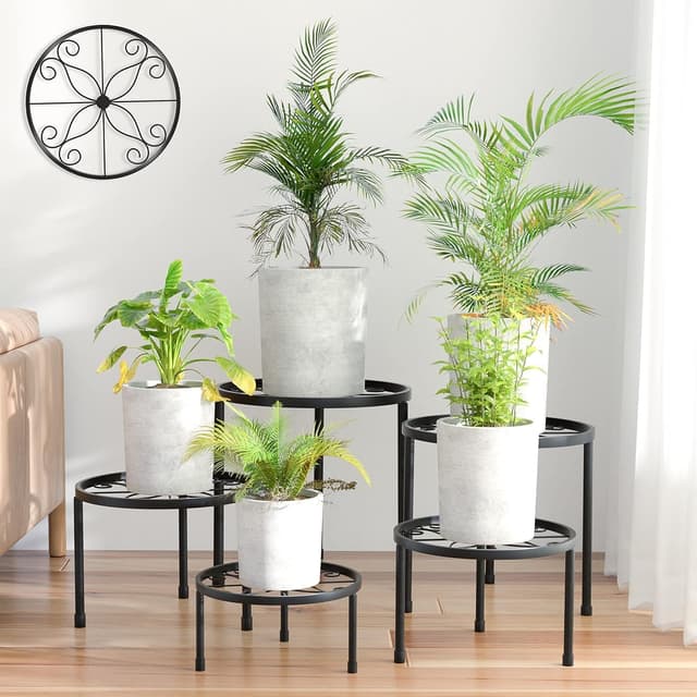 🌿 Ziwijity 5er-Set Blumenständer aus Metall 🌺