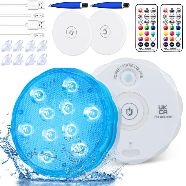 🌟Idealife Wiederaufladbar Poolbeleuchtung UnterwasserLicht🌈