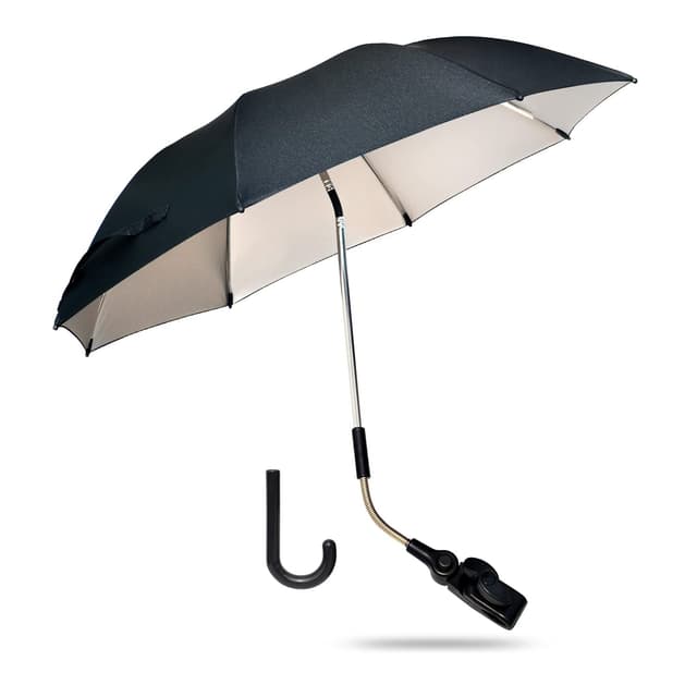 🌞🌂 ZjRight Universal Sonnenschirm Sonnenschutz für Kinderwagen & Buggy - Schwarz 🌞🌂