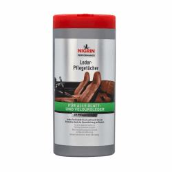 🚗 NIGRIN Leder-Pflegetücher - Reinigung, Schutz und Pflege des Fahrzeug-Innenraums Angebot bei HelloDeals