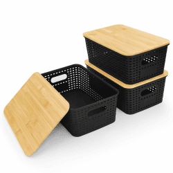 LYLIDIA Aufbewahrungsbox mit Bambus Deckel - 3er Set 🎍