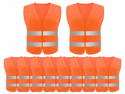 Anlising Warnweste 10PCS Orange Reflektierende Sicherheitswesten 🚧👷‍♂️🔆 Angebot bei HelloDeals