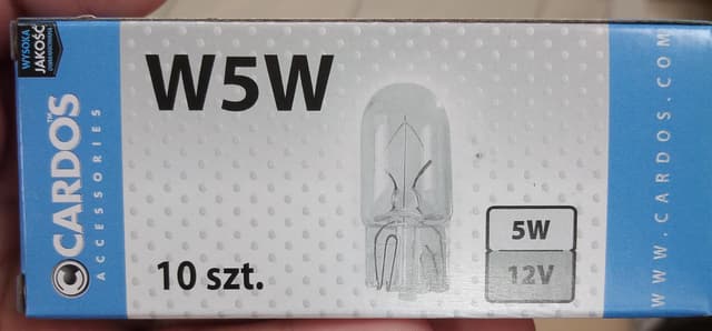 🚗🔆 Cardos W5W Standlicht 10er Set Kennzeichenbeleuchtung Birne | Glühbirne 12v 5w