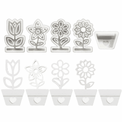 🌸🕯️ 5PCS Silikonform Blumen TREABEAR - Sommer Gießformen für Kerzen und Gips - Hochwertige DIY Silikonformen 🎁 Angebot bei HelloDeals
