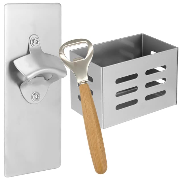 🍻 Wowlela Flaschenöffner Wandmontage Beer Opener Edelstahl Wandflaschenöffner