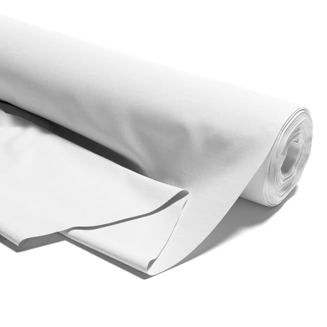 Stoff Meterware Baumwollstoff 5 M x 160 cm - Weiß - Baumwolle 🧵