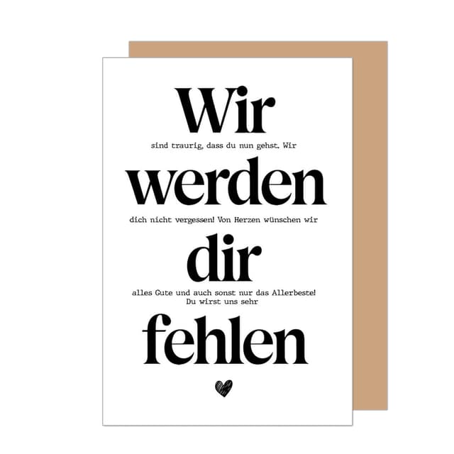 Premium Glückwunschkarte zum Abschied 👋🎉