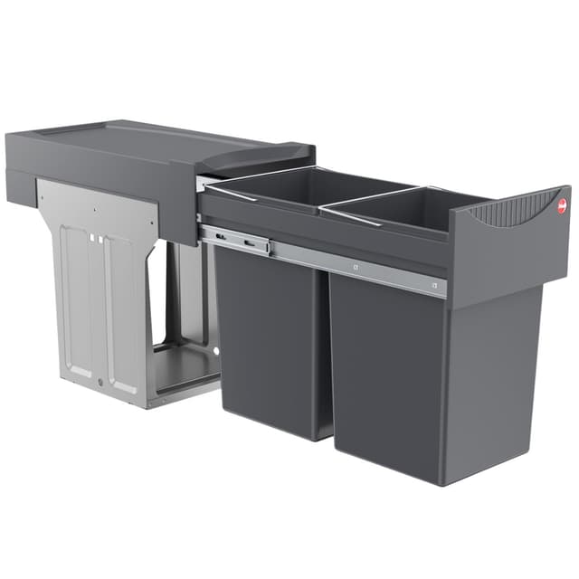 Hailo Abfallsammler Tandem 3666101 | Abfalleimer für Schränke ab 300 mm Breite mit Drehtür 🗑️