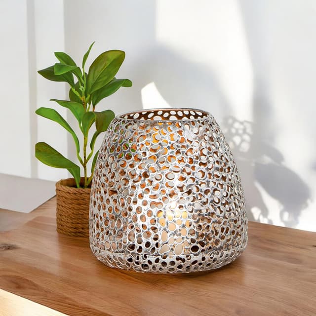 GILDE Windlicht Metall Chico - Tischdeko in Silber antikfinish ⭐