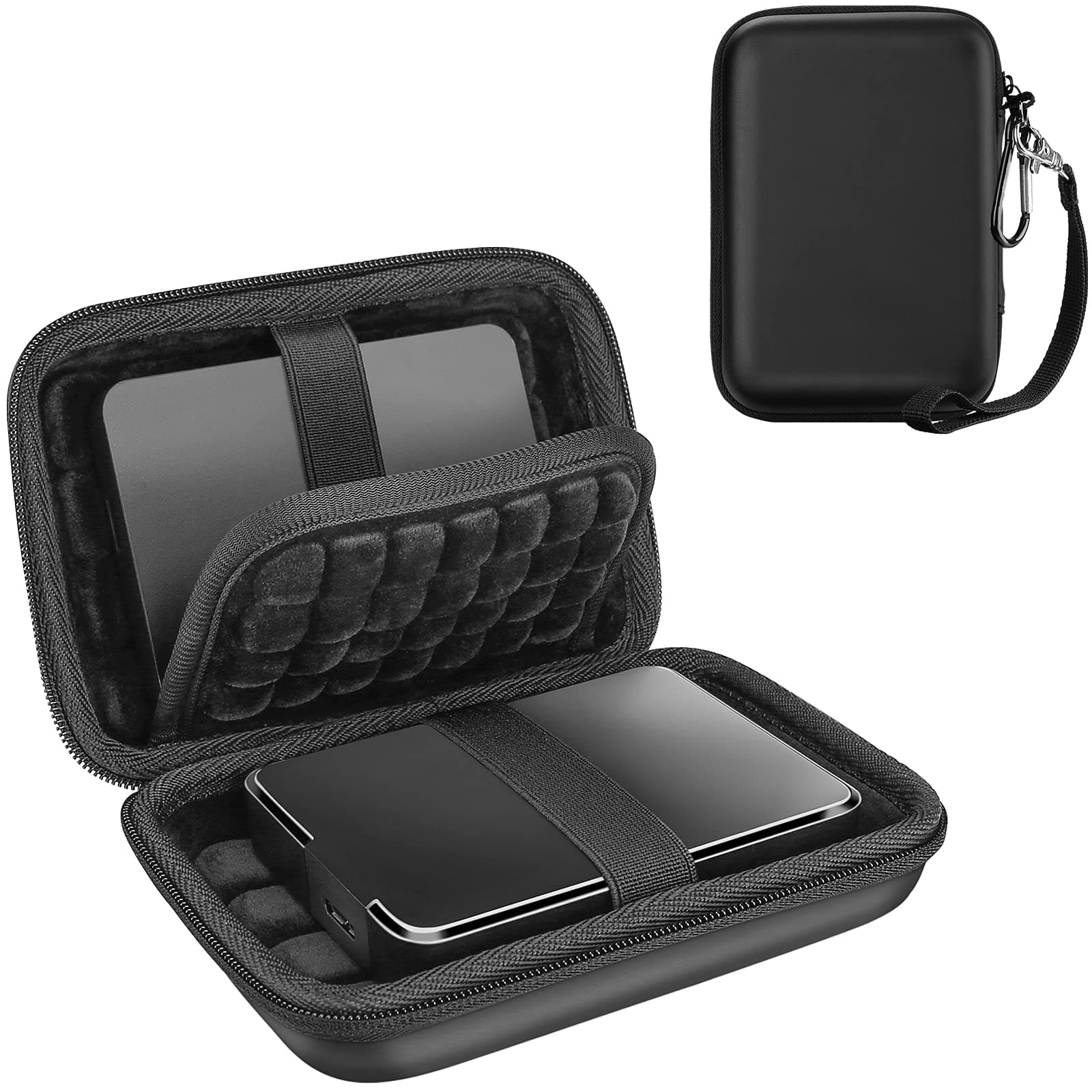 🚀 ProCase Doppelte Festplattentasche für 2 Externe 2,5" HDD - Schwarz
