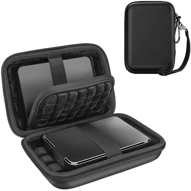 🚀 ProCase Doppelte Festplattentasche für 2 Externe 2,5" HDD - Schwarz
