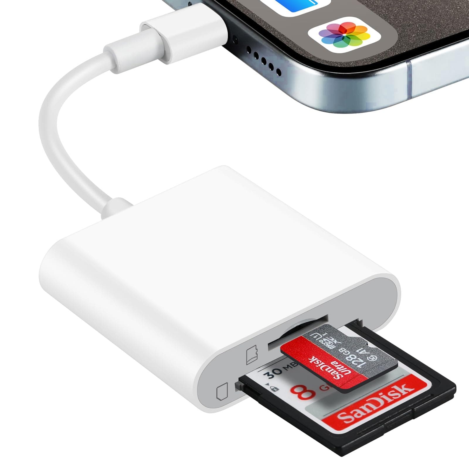 📱 SD Kartenleser iPhone: 2-In-1 Dual Slot Lightning SD/Micro SD Card Reader für iPhone