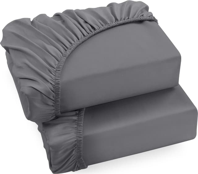 Angebot: Utopia Bedding - 2er Set Spannbettlaken 90x200cm - Grau 😍
