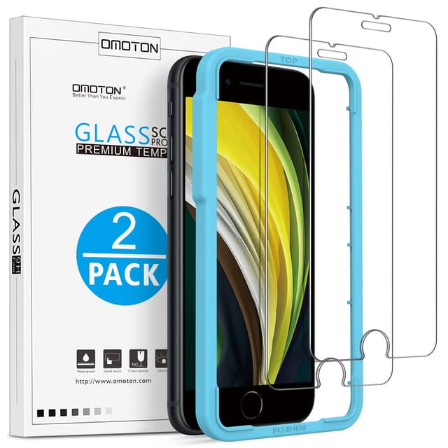OMOTON Panzer Schutz Glas für iPhone SE 2020/2022 und iPhone 8/7/6 - 2 Stück 4.7 Zoll 📱