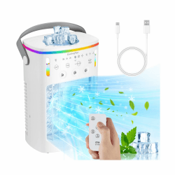Mini Klimaanlage für Zimmer - 4-in-1 Luftkühler mit Wasserkühlung Angebot bei HelloDeals