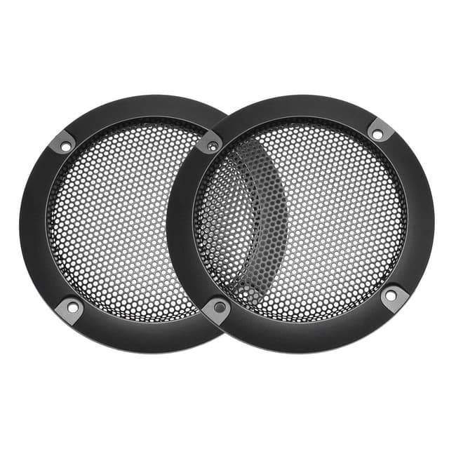 🔊🔈 Sourcing Map 2Stk. Lautsprecher Gitter Abdeckung 3 Zoll 95mm Masche Dekorativ Kreis Subwoofer Schutz Schwarz 🎶🔊