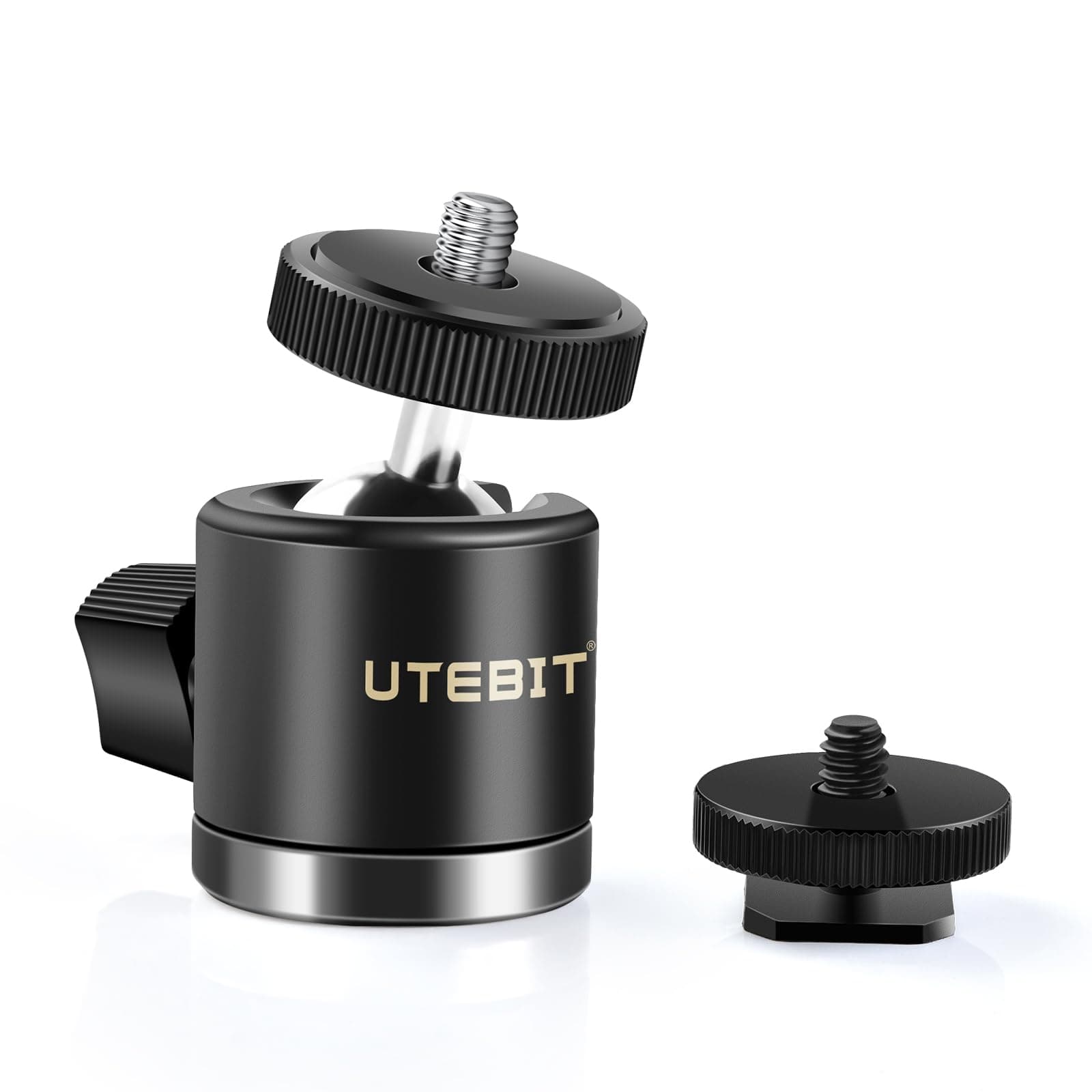 📸 UTEBIT Mini Stativkopf Kugelkopf mit 1/4 Blitzschuhadapter 360° Drehbar 🔥