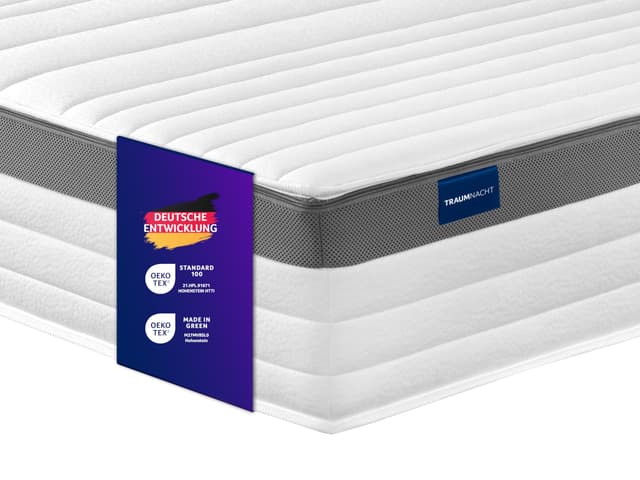 Traumnacht Premium 7-Zonen 500er Tonnentaschenfederkernmatratze - H4 - 140x200 cm
