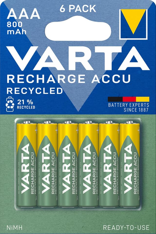 🔋🔋🔄 VARTA AAA wiederaufladbare Batterien 6er Pack