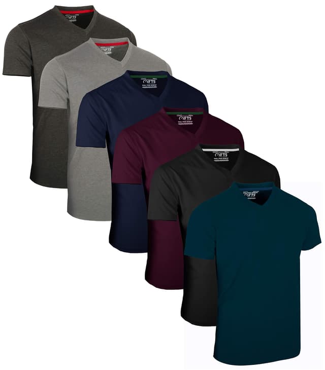 👕🔥 VOLLZEIT SPORTS® 6er-Pack T-Shirts mit V-Ausschnitt für Herren