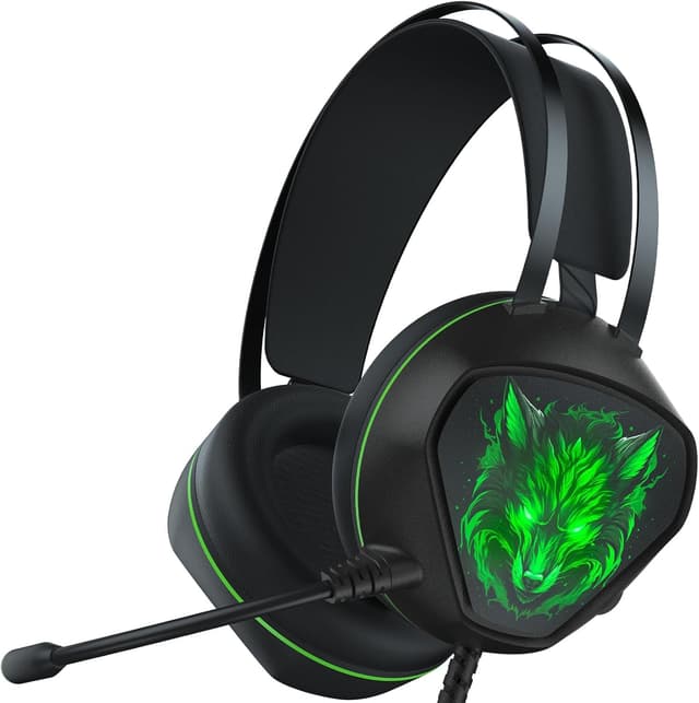 Syndesmos Gaming Headset für PC, PS5, Switch, Xbox - Kopfhörer mit Mikrofon und RGB-Beleuchtung 🎮🎧