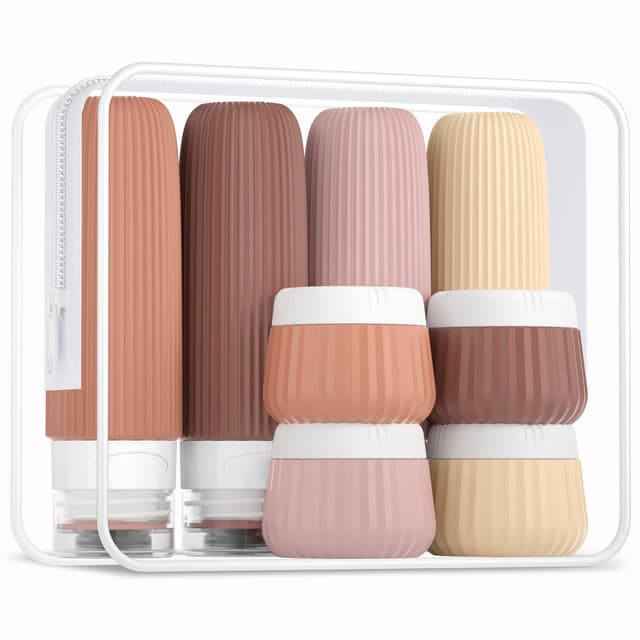Gemice Silikon Reiseflaschen 8er Pack 🧳 TSA Genehmigt & Auslaufsicher 💧