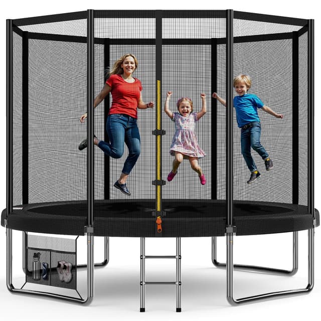 Devoko Trampolin Outdoor Ø 183/228/305/366/427 cm TÜV Rheinland GS-Zertifikat, Indoor Trampolin Kinder Gartentrampoline