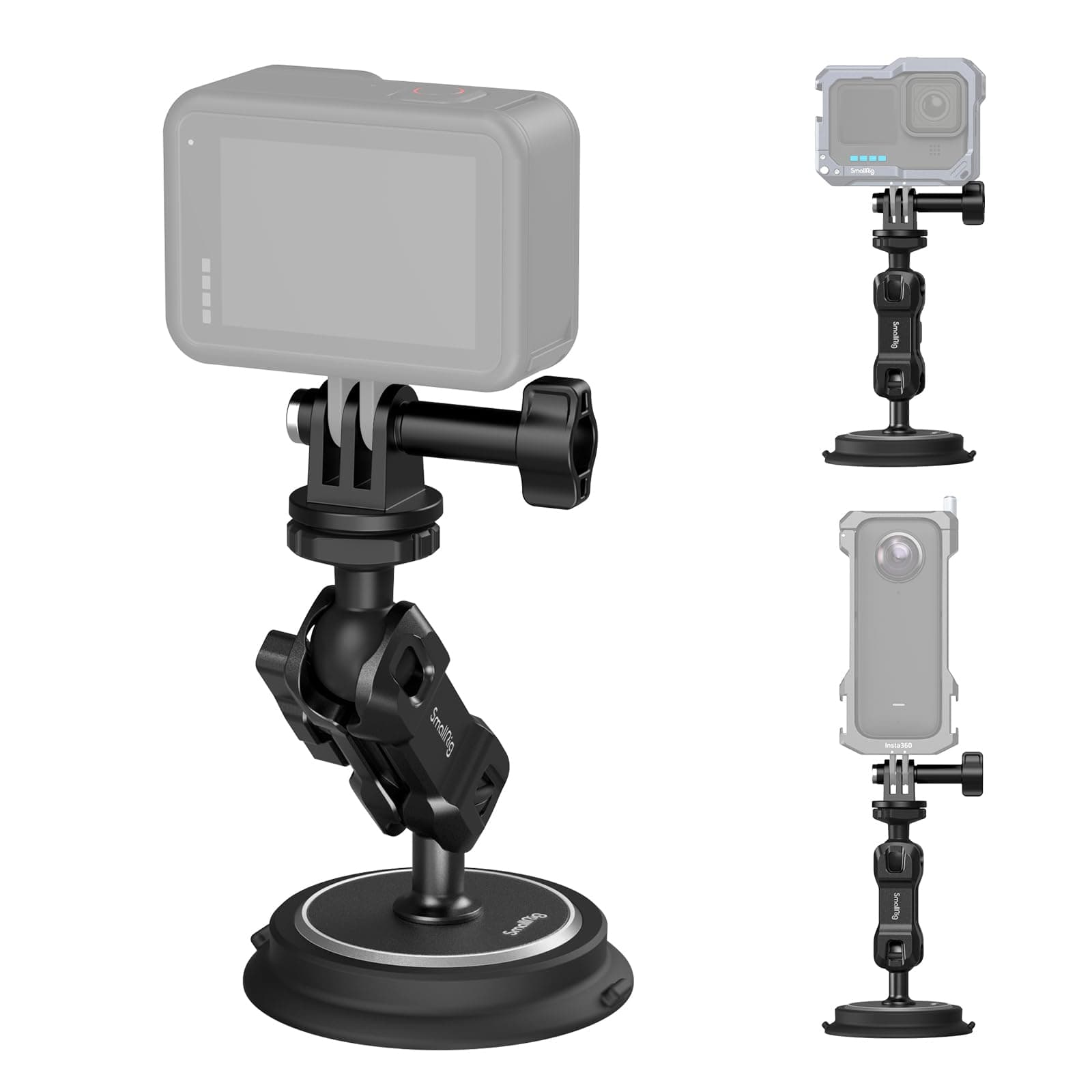 📸🚗 SMALLRIG Magnetische Saugnapfhalterung 2-in-1 für Gopro - Nur für Eisenoberflächen