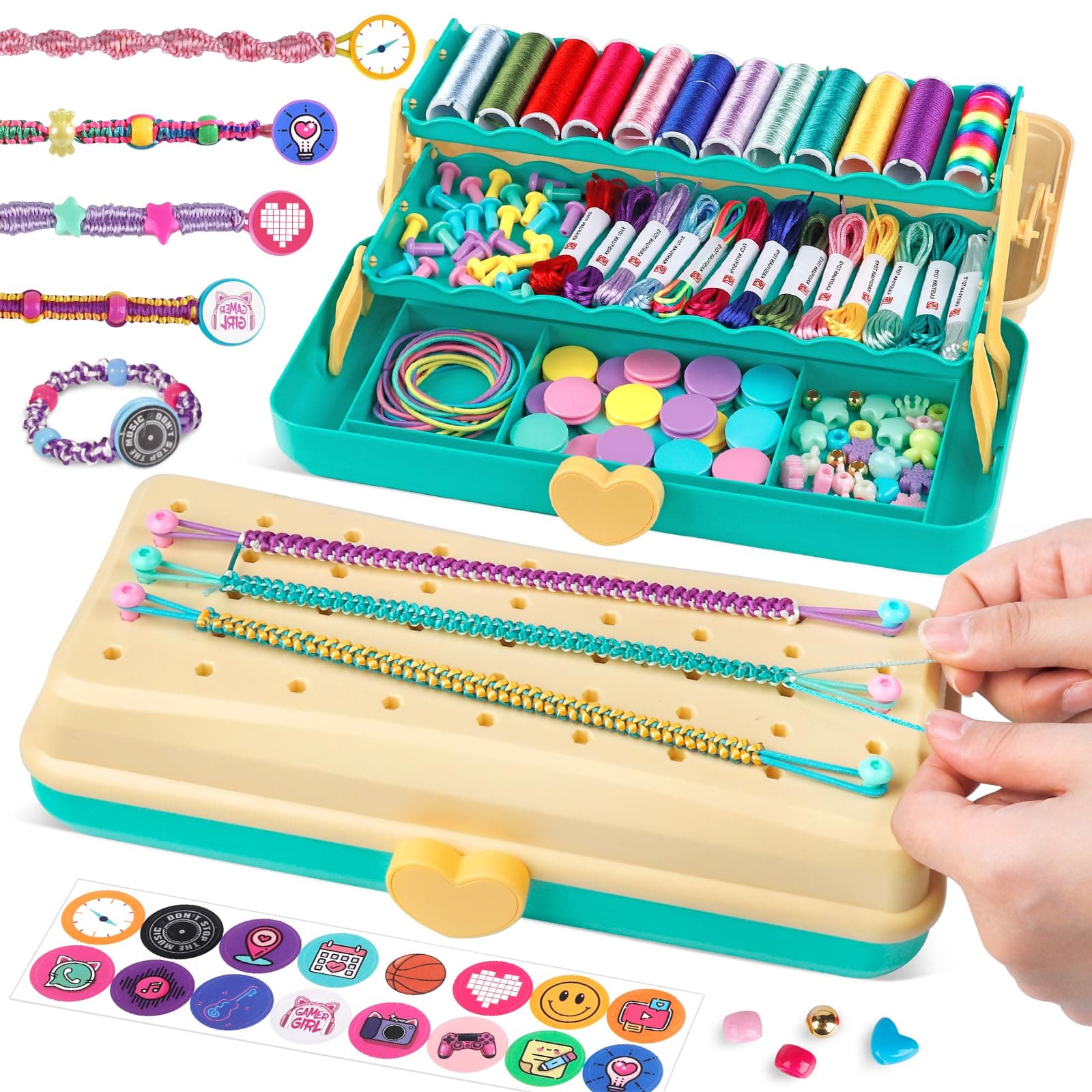 Freundschaftsarmband-Bastelset für Mädchen 🌈🎨