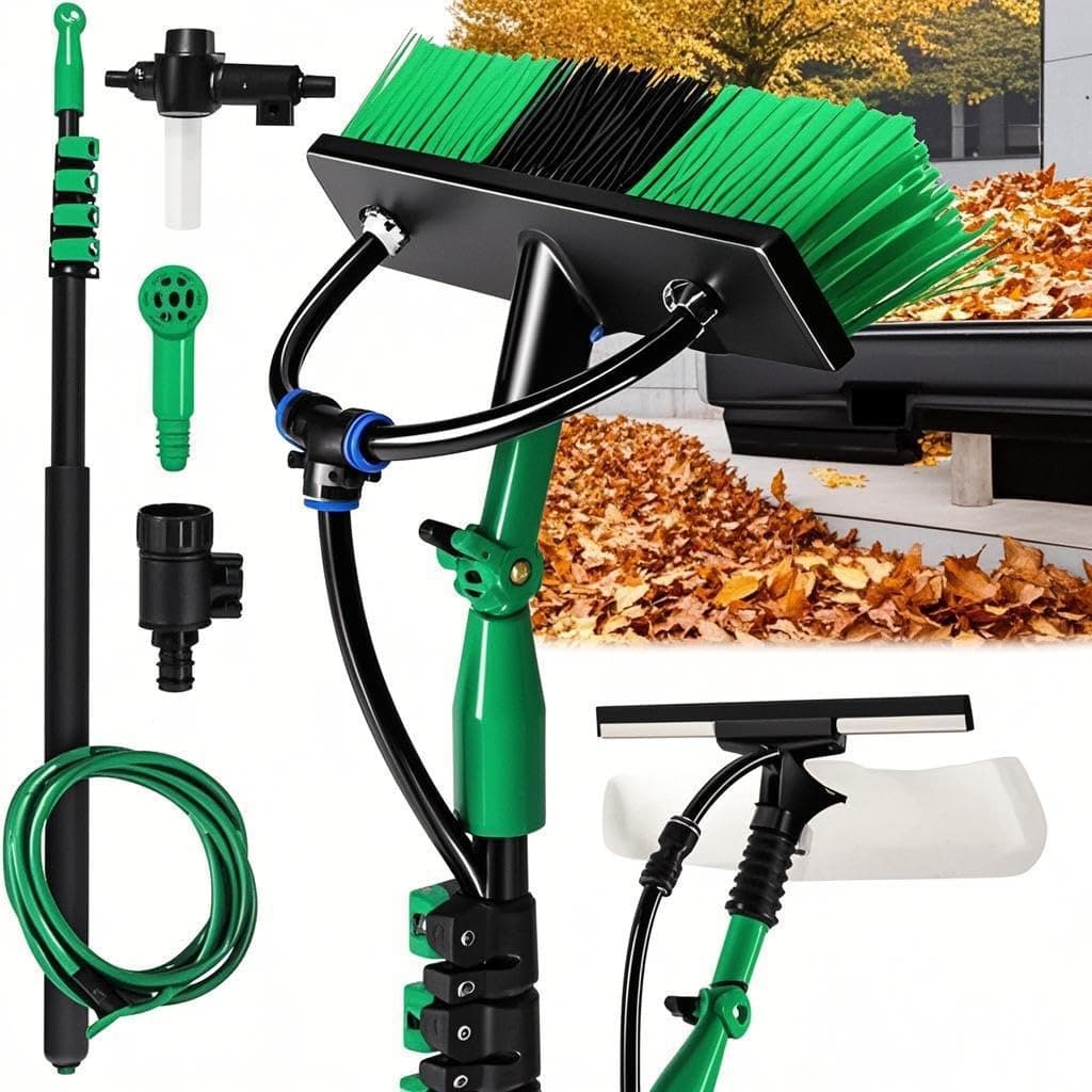 Teleskop Waschbürste, 3.6m mit Teleskopstiel 🌟 - Profi-Set für Garten & Haus