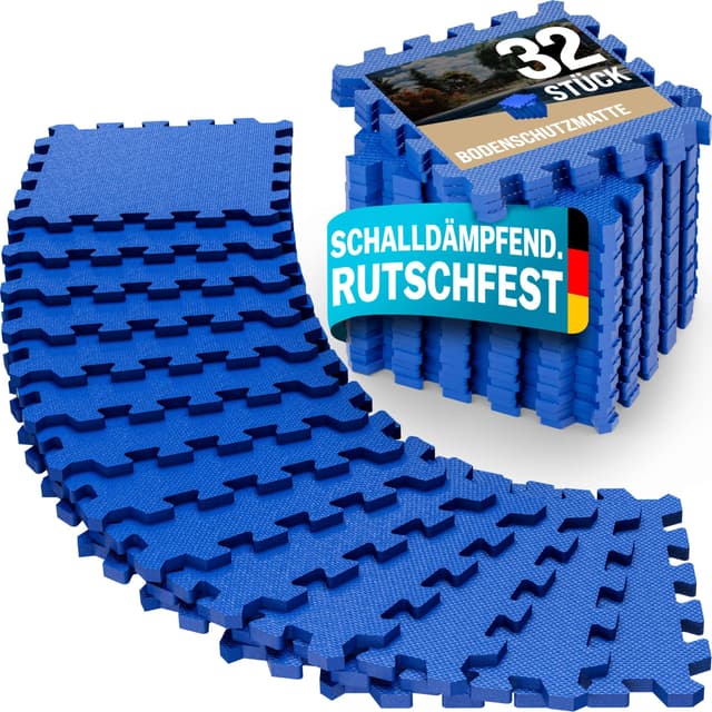MONZANA® Bodenschutzmatte für Pool & Fitness 32er Set 😎🏋️‍♂️