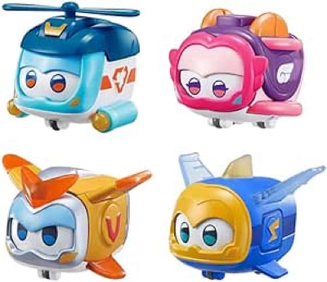 🚀 Super Wings EU770491 - Super Pets im 4er Pack 🐶🐱🐭🦜