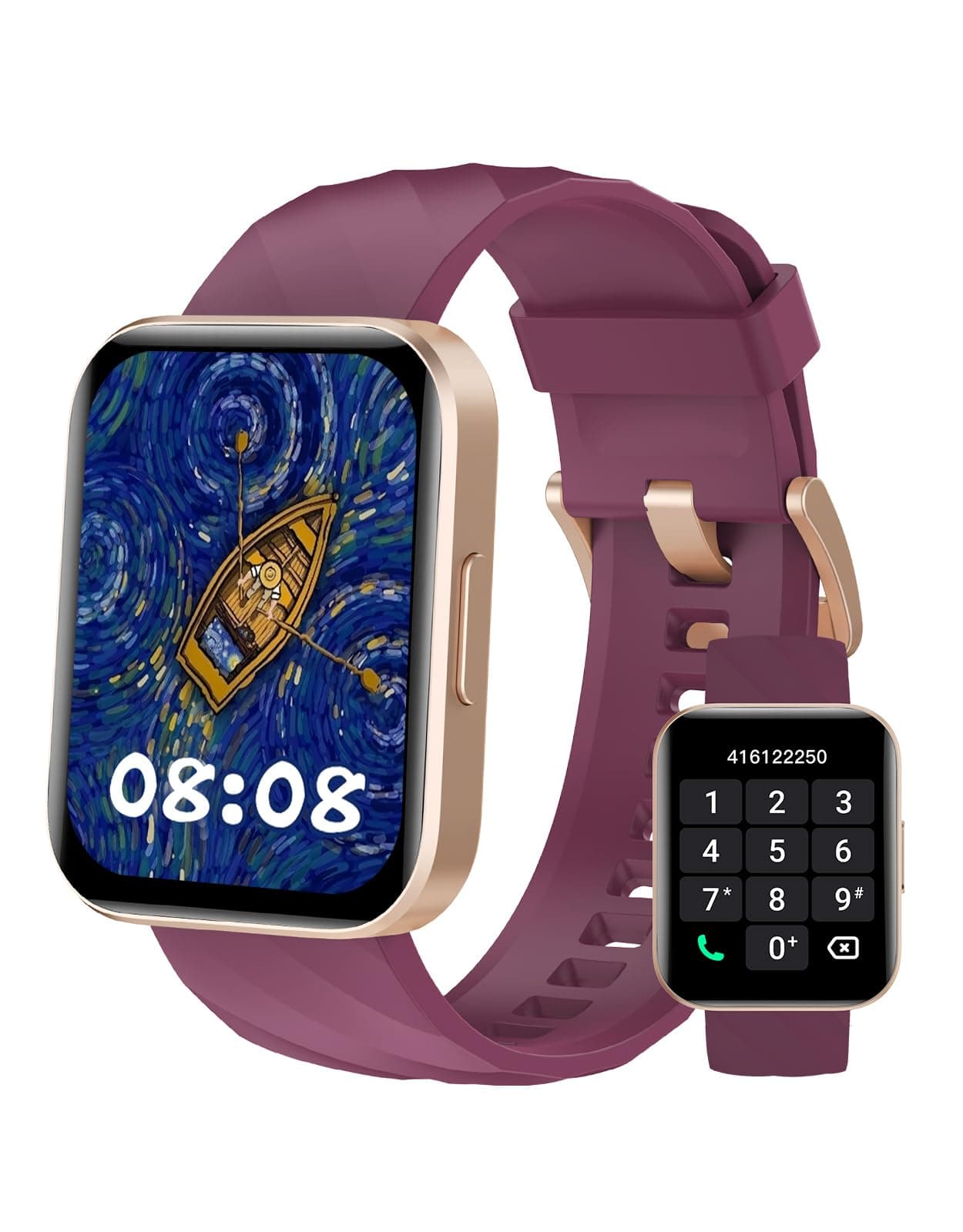 Smartwatch Damen Herren 1.85'' Smart Watch mit Bluetooth Telefonfunktion Fitness Tracker