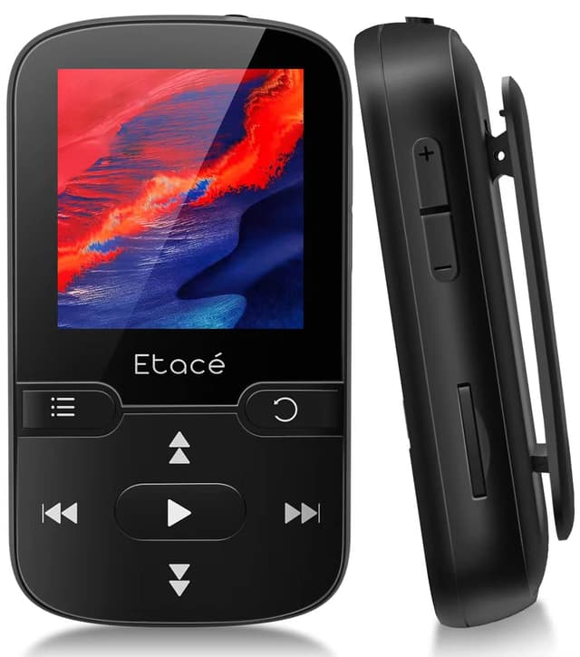 Etacé MP3 Player Bluetooth 5.3 Schwarz 🎶🎧🏃