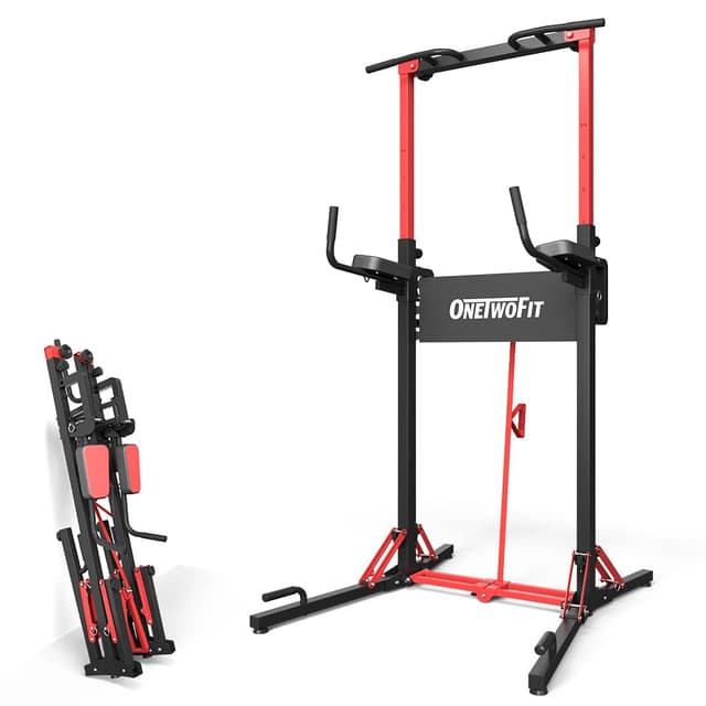 🏋️‍♂️ ONETWOFIT Faltbar Power Tower Dip Station & Kraftturm 🏋️‍♂️