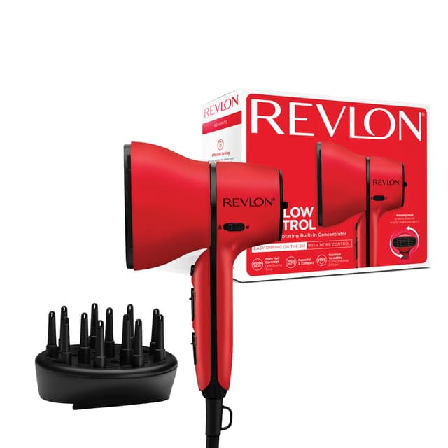 Revlon Haartrockner mit Luftstromregelung 🌟 Kompakter Trockner mit Frisierdüse und Lockenverstärkungs-Diffusor