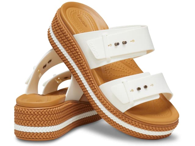 Crocs Brooklyn Woven Buckle 42/43 EU Chalk 🌟👡