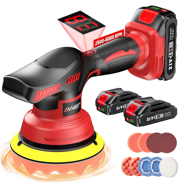 🚗🛠️ Avhrit Poliermaschine Auto Akku, 8 Geschwindigkeit Auto Politur Set 🛠️🚗