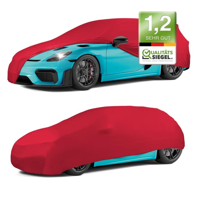 WALSER Premium Autoabdeckung Indoor Stretch Plus 🔥 Qualitätssieger Sehr Gut* 🏆 Autoabdeckung Winter Autogarage Abdeckung 🚗 Autoplane Winter Autogarage Abdeckung Winter Auto Abdeckplane
