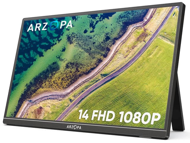 ARZOPA Tragbarer Monitor 14.0 Zoll 1920×1080 FHD IPS 🎮🎧