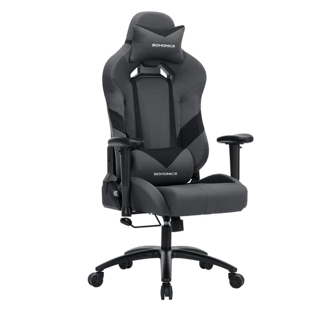 🎮 Songmics Bürostuhl Gaming Stuhl Chefsessel ergonomisch RCG13G Grau-Schwarz 🪑