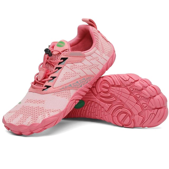👟 SAGUARO Barfußschuhe Herren Damen Zehenschuhe Unisex Traillaufschuhe 38 EU Hellrosa - Spezialangebot!