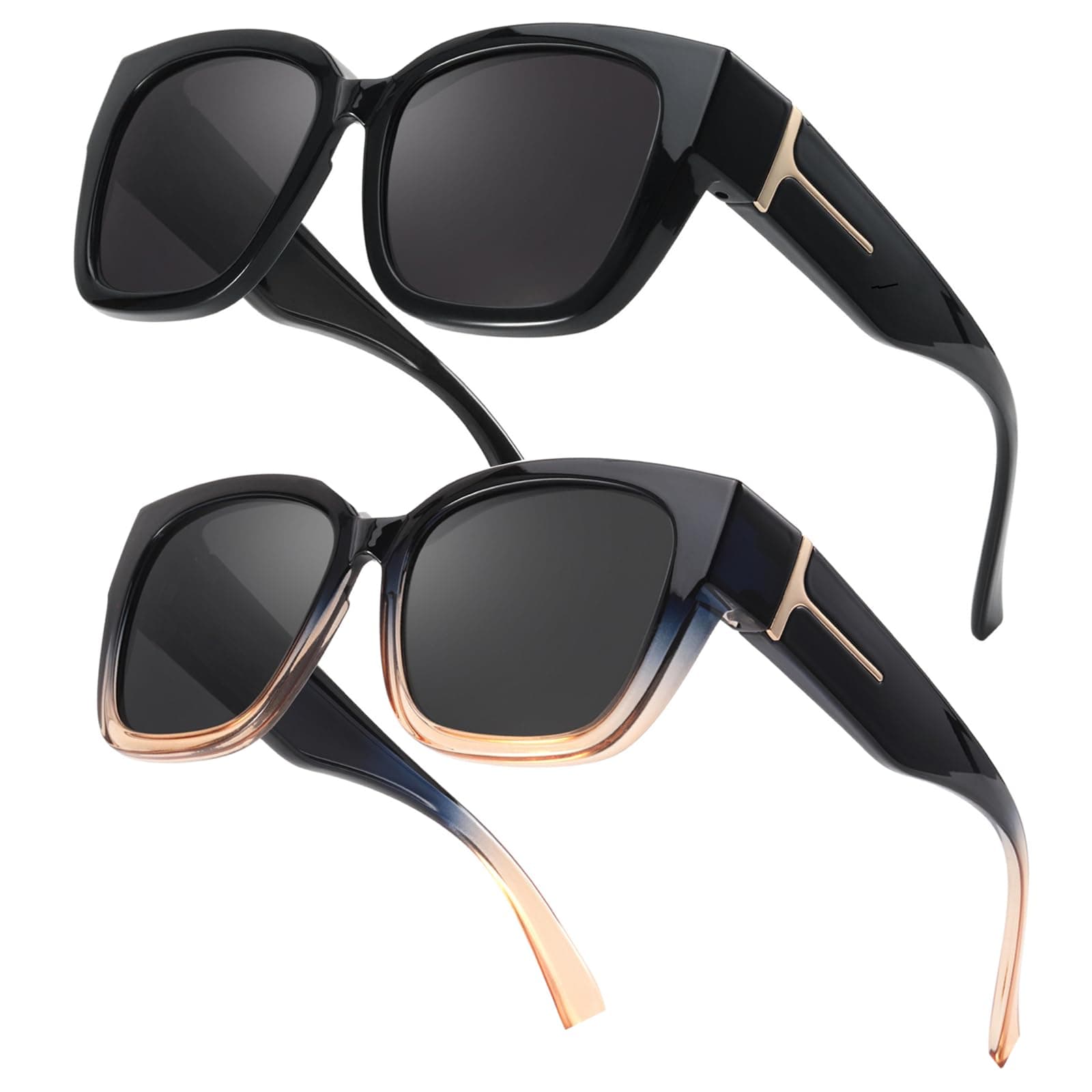🕶️ Myiaur 2 Pack Überzieh Sonnenbrille Damen Polarisierte UV400 Schutz