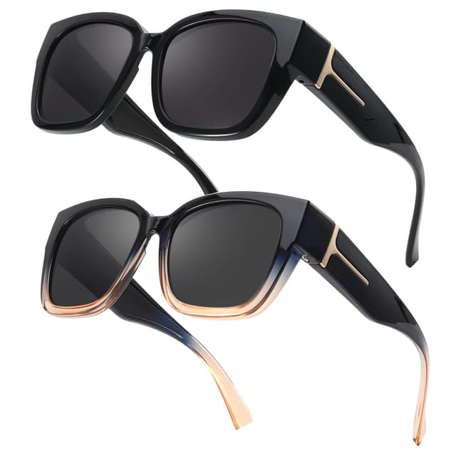 🕶️ Myiaur 2 Pack Überzieh Sonnenbrille Damen Polarisierte UV400 Schutz