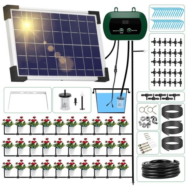 YAHAMOO Solar Bewässerungssystem 300 Automatische Bewässerung Modi 🌞🌿